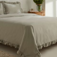Karaca Home Pure Ruffle %100 Pamuk Tek Kişilik Nevresim Takımı Adaçayı