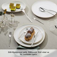 Karaca 316 Premium Dora Platin 12 Kişilik 84 Parça Çatal Kaşık Bıçak Takımı