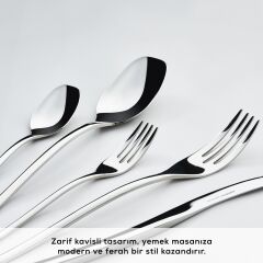 Karaca 316 Premium Dora Platin 12 Kişilik 84 Parça Çatal Kaşık Bıçak Takımı