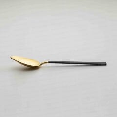 Nehir Dalyan Altın Siyah Sedef 36 Parça Kutulu Çatal Kaşık Bıçak Takımı