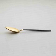 Nehir Dalyan Altın Siyah Sedef 36 Parça Kutulu Çatal Kaşık Bıçak Takımı