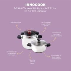 Emsan Innocook Düdüklü Tencere Seti Kırmızı 4+6,5 Lt