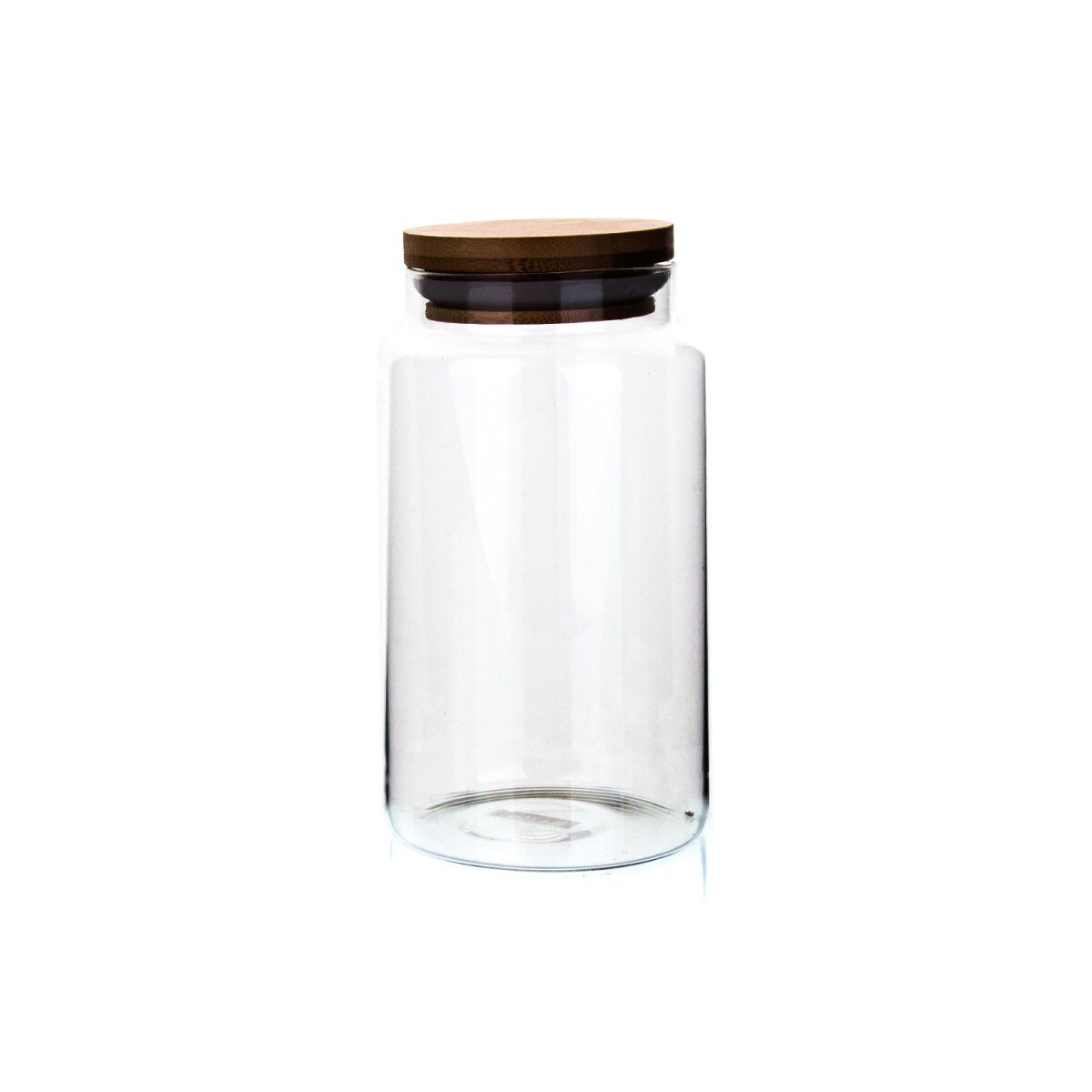 KNM YV Ahşap Kapaklı Boğumlu Kavanoz 1000 Ml