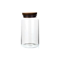 KNM YV Ahşap Kapaklı Boğumlu Kavanoz 1000 Ml