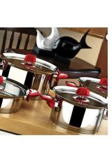 Aryıldız Flamingo Cam İdeal 22 Parça Tencere Seti - Red