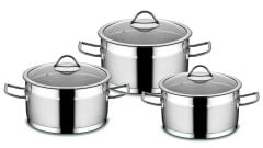 Kahramanlar Sırma 6 Parça Çelik Tencere Seti