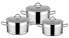Kahramanlar Sırma 6 Parça Çelik Tencere Seti