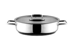 Aryıldız Colombus Metal Kulp Cam Kapak Basık Tencere - 30 Cm