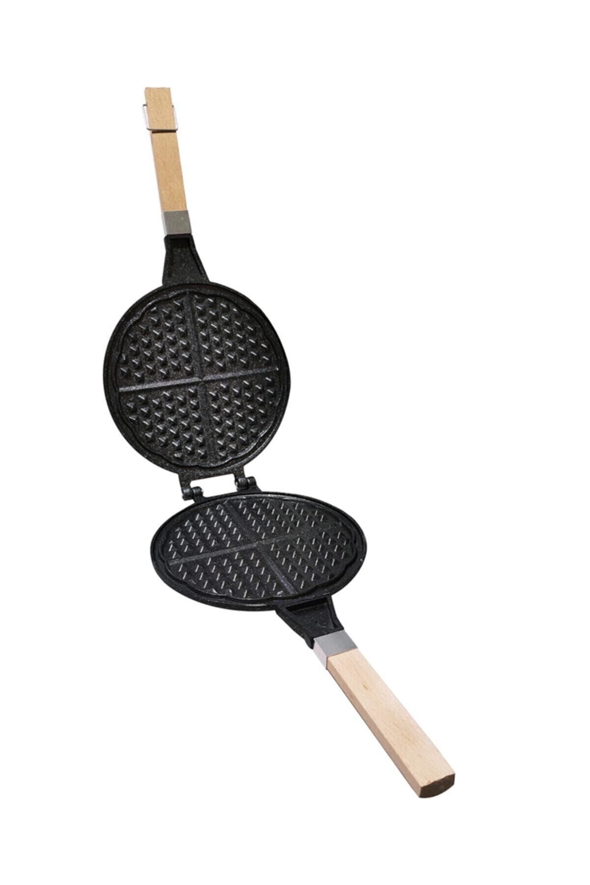 Taşhan T-0598 Döküm Ahşap Saplı Waffle Tavası-20 cm