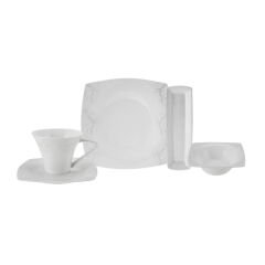 Karaca Fine Pearl Node 26 Parça 6 Kişilik Kare İnci Kahvaltı/Servis Takımı