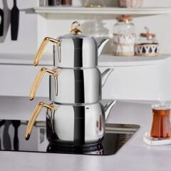 Karaca Tres 3'lü Çaydanlık Takımı Gold