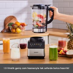 Karaca Color Touch Screen Smoothie Blender Inox 1200W