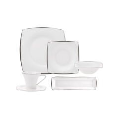 Karaca Fine Pearl Agate 26 Parça 6 Kişilik İnci Kahvaltı/Servis Takımı Platin