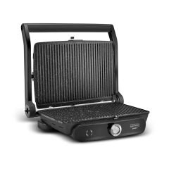 Karaca Gastro Grill Glass Premium 6 Dilim Kapasiteli Döküm Tost Makinesi Black Chrome 2400W