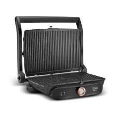 Karaca Gastro Grill Glass Premium 6 Dilim Kapasiteli Döküm Tost Makinesi Black Copper 2400W