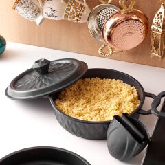 Karaca Biodiamond Döküm 7 Parça Fırın Eldiveni Hediyeli Tencere Seti