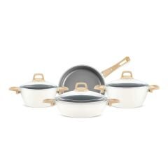 Karaca x Refika Birgül Swiss Crystal 7 Parça Tencere Seti Creamy