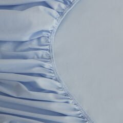 Karaca Home Basic %100 Pamuk Çift Kişilik Lastikli Çarşaf Mavi