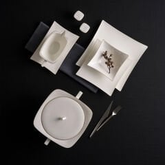 Jumbo Wind 64 Parça 12 Kişilik Yemek Takımı Gold