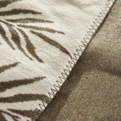 Karaca Home Leaf Çift Kişilik Pamuklu Battaniye Haki