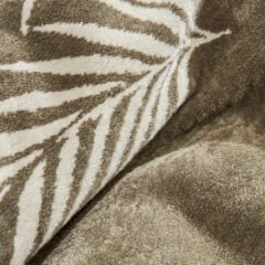 Karaca Home Leaf Tek Kişilik Pamuklu Battaniye Haki