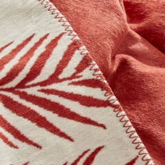 Karaca Home Leaf Tek Kişilik Pamuklu Battaniye Terracota