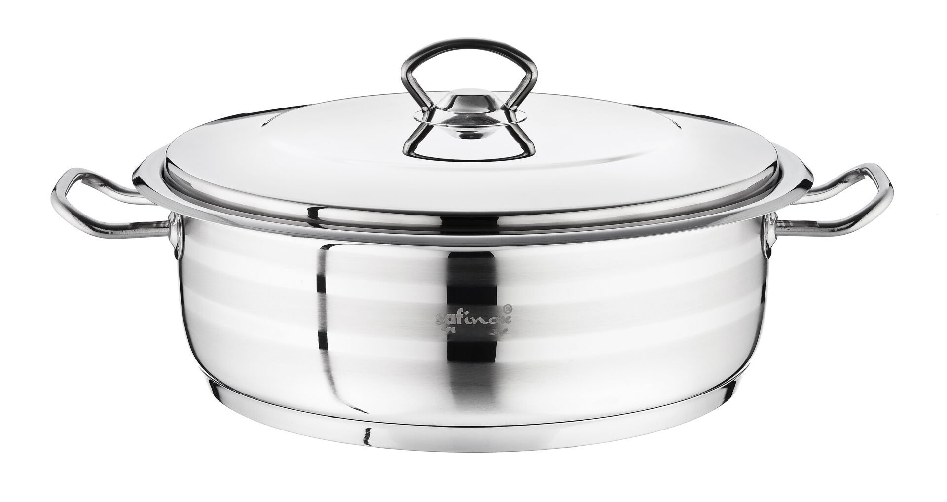Safinox Flavia Çelik Kısa Tencere 36x13 cm-12 Litre