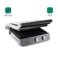 Homend Grilliant 1344H Inox Gövdeli, Döküm Plakalı Tost ve Izgara Makinesi
