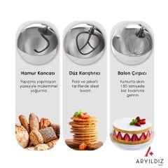 Aryıldız Power Chef XXL 10 Litre Stand Mikser