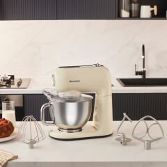 Homend Vintage Profashion 3027H Döküm Hamur Yoğurma Makinesi Krem 1500W 5,5L