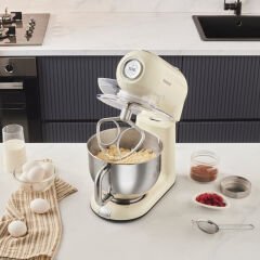 Homend Vintage Profashion 3027H Döküm Hamur Yoğurma Makinesi Krem 1500W 5,5L