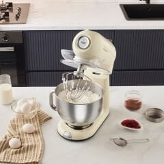 Homend Vintage Profashion 3027H Döküm Hamur Yoğurma Makinesi Krem 1500W 5,5L