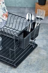 Cooker CKR2925 36x30 Cm 2 Katlı Metal Bulaşıklık - Siyah