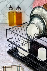 Cooker CKR2983 47x38 Cm 2 Katlı Metal Bulaşıklık - Siyah