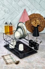 Cooker CKR2983 47x38 Cm 2 Katlı Metal Bulaşıklık - Siyah