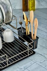 Cooker CKR2986 47x38 Cm 2 Katlı Metal Bulaşıklık - Saten