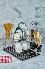 Cooker CKR2986 47x38 Cm 2 Katlı Metal Bulaşıklık - Saten