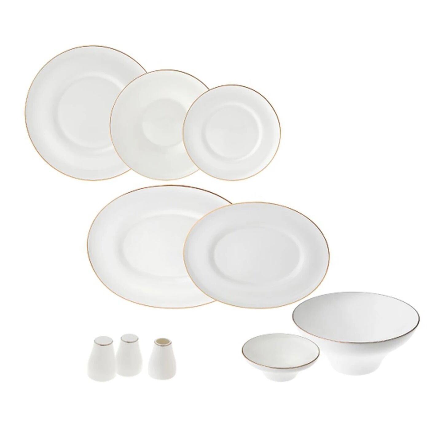 Jumbo Gold Star Fine Bone 60 Parça 12 Kişilik Yemek Takımı