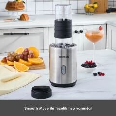 Karaca Smooth and Move Inox 350W Personal Kişisel Smoothie Blender