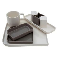 Jumbo Quadro White 27 Parça 6 Kişilik Kahvaltı/Servis Takımı