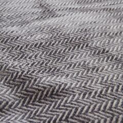 Karaca Home Sandra Çift Kişilik Balık Sırtı Desenli Pamuk Battaniye Gri