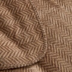 Karaca Home Sandra Çift Kişilik Balık Sırtı Desenli Pamuk Battaniye Bej