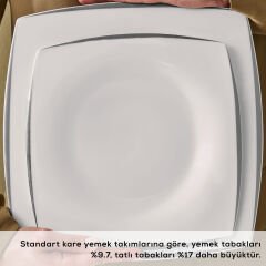 Karaca Fine Pearl Agate 58 Parça 12 Kişilik Yemek Takımı Platin