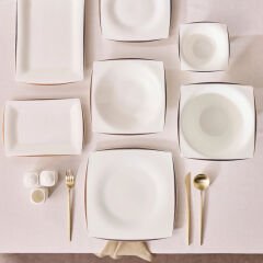 Karaca Fine Pearl Agate 58 Parça 12 Kişilik Yemek Takımı Gold