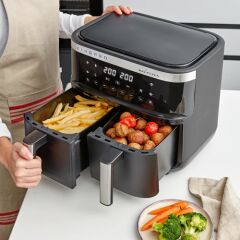 King KYF32 MagicChef+ Dual Aifryer Pişirme Robotu 4+4 Litre