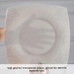 Karaca Fine Pearl Helen 58 Parça 12 Kişilik Kare Yemek Takımı