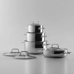 Jumbo Modena 8 Parça Çelik Tencere Seti
