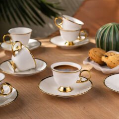 Emsan Rozzental 80 ml 6'lı Kahve Fincan Takımı