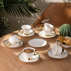 Emsan Rozzental 80 ml 6'lı Kahve Fincan Takımı