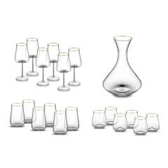 Emsan Brillante 19 Parça Bardak Seti Gold